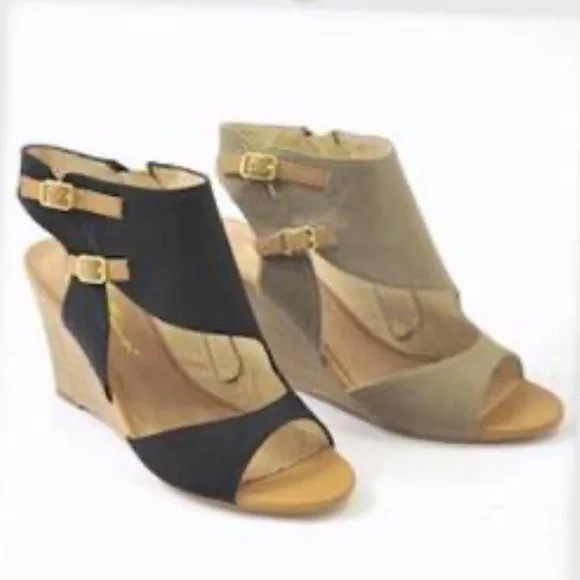 NWT Max Bernson sidecar bone leather zipper peep toe buckles 6M 3” heel sandals - Picture 15 of 15